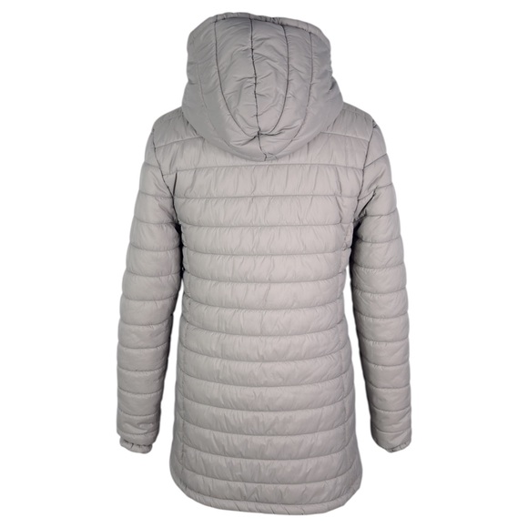 Eddie Bauer Taupe Puffer Coat sz S * Neutral Parka Packable Travel Jacket - Picture 3 of 13